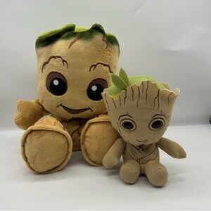 Marvel Disney Groot plush 10" Ty 2023 Groot 7.5" Guardians of the Galaxy 2 plush